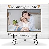 Wooden Photo Frame with Iron Stand -Mommy & Me, Mother's Day Birthday Thanksgiving Gift, The Best Mom Gifts from Daughter Son, 4x6 Picture Frame for Tabletop Desktop Display, Home Table Decor -009