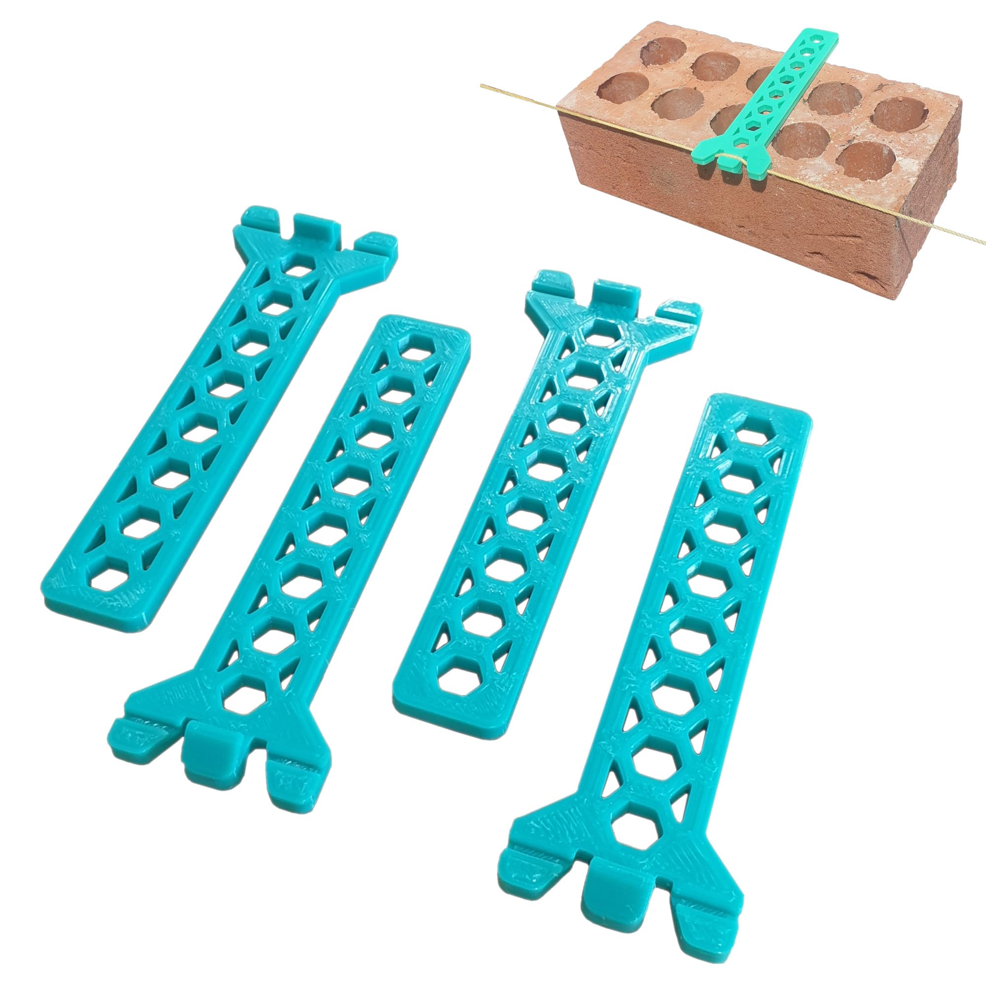 Brick Wall Building String Line Tingles Set of 4 Green