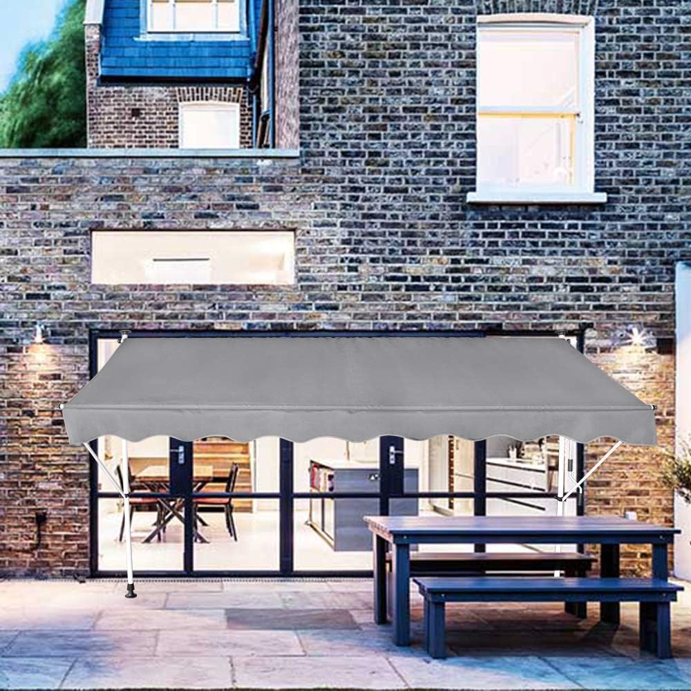 Azules Blancas Rayas Froadp 250x120cm Toldos de Sol Ajustables en