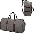 seyfocnia Convertible Travel Garment Bag,Carry on Garment Duffel Bag for Men Women - 2 in 1 Hanging Suitcase Suit Business Travel Bag