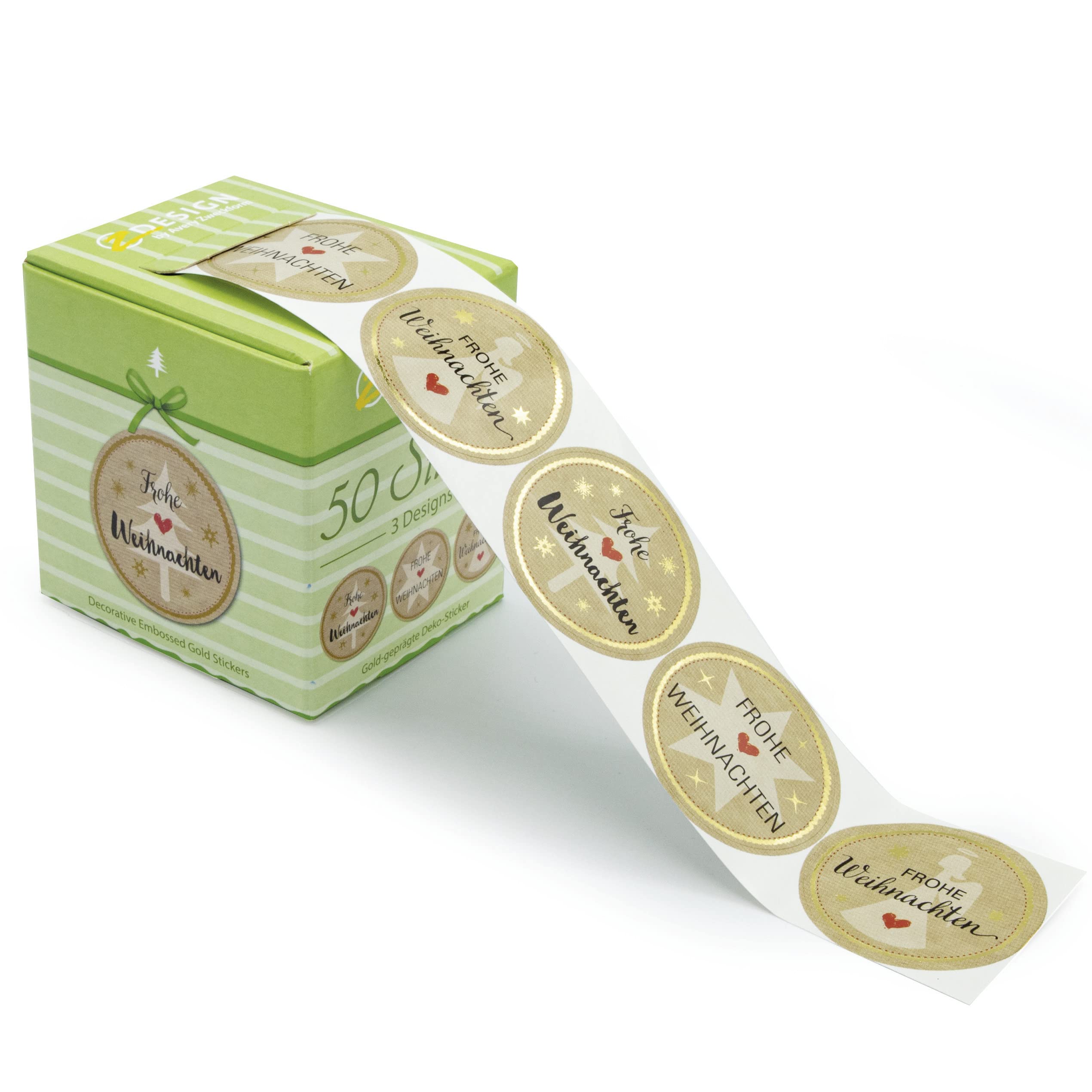 Avery Zweckform 56827-A Stickers on a roll, 50 Christmas Stars