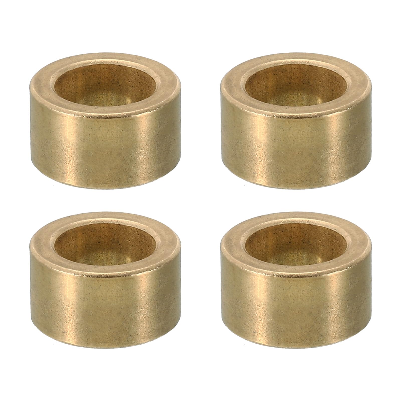 PATIKIL M12 Brass Spacers, 4 Pcs Metal Spacer Brass 12mm ID x 18mm OD x 10mm L Brass Spacers Screw Standoff for 1/2 Inch or M12 Screw