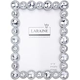 LARAINE Picture Photo Frame 4x6 Crystal Metal High Definition (Clear, 4x6) | Display Pictures for Tabletop Rhinestones Crystal Home Decorative Holiday Gift