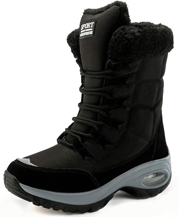 Stivali Invernali Donna Mishansha Con Pelliccia - Stivaletti Da Neve Impermeabili, Antiscivolo, Taglie 36-42