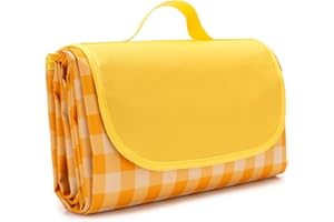 VASLON Large Picnic Blanket, Waterproof Picnic Mat, Portable Sandproof Beach Blanket for Outdoor, Camping, Hiking, Park & Con