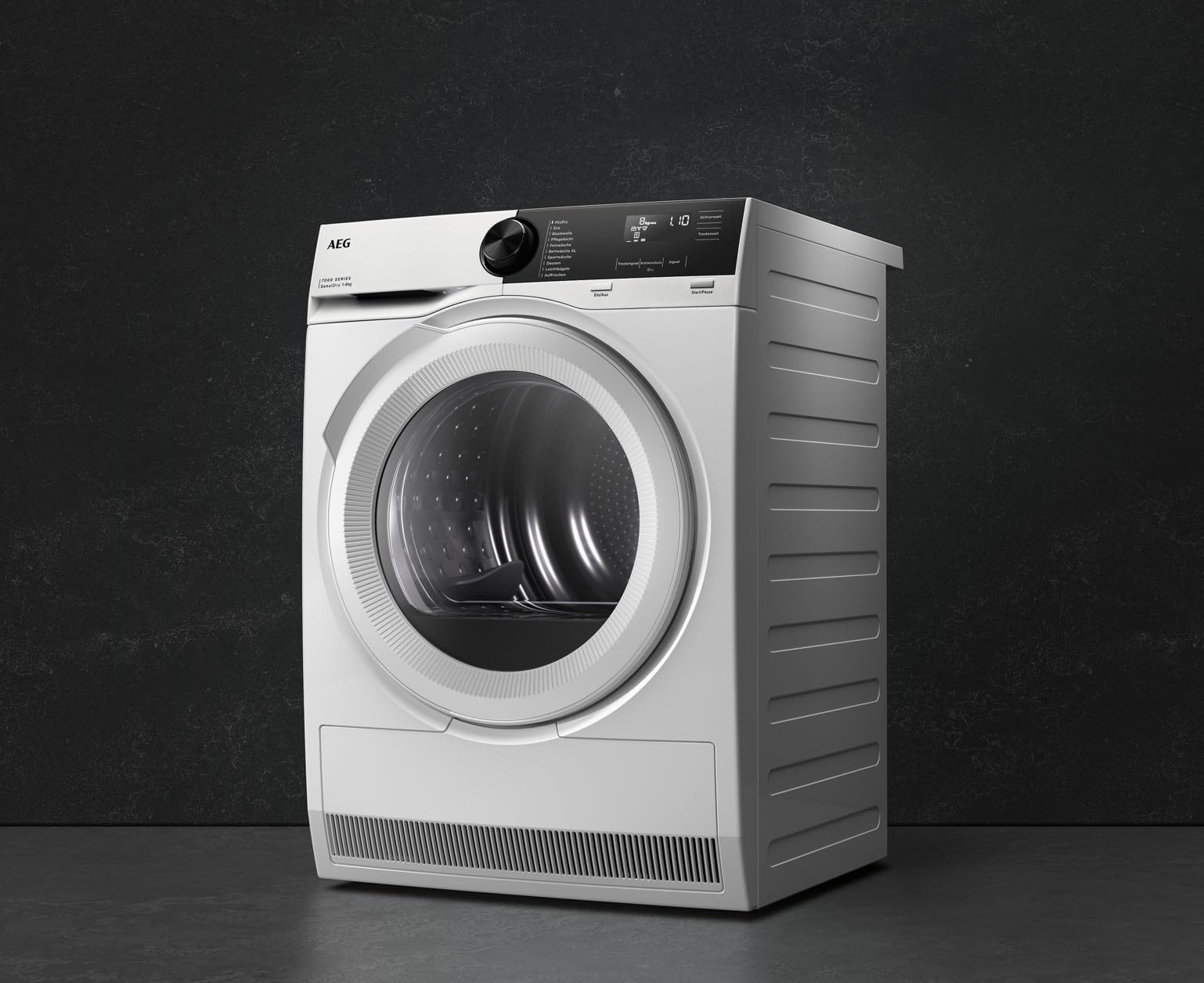 AEG Wärmepumpentrockner 9 kg, Serie 7000: SensiDry schonendes & energiesparendes Trockenverfahren, neue Energiekl. C, Mengenautomatik, wechselende Drehrichtung, Schontrommel, Knitterschutz, TR7T65690 2