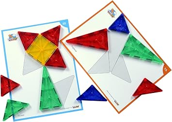 FLYING START Magna Tiles Brainy Kids Puzzle Kit Learning and Educational Toys for Preschoolers. for use only with Flying Start Magna Tiles.