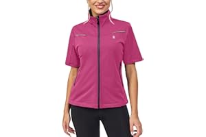 Little Donkey Andy Women's Short Sleeve Jacket Windproof Lightweight Vest for Golf Hiking Running