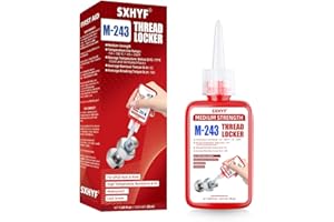 SXhyf Thread Locker Blue 243, Lock Tight Nuts and Bolts, Threadlocker Medium Strength, for Lock and Seal Fasteners, Metals and Screw, Removable, Prevent Rust and Corrosion(1.69Fl Oz/50ml)