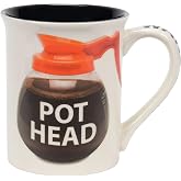 Enesco 6008017 Our Name is Mud Pot Head Wake and Brew Coffee Mug, Multicolor, 16 Ounce