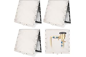 GKOKG 4 Pack Backflow Preventer Insulation Cover - 5 Layers of Backflow Preventer Cover, Irrigation Sprinkler Valve Cover, Water Well Pump Covers, Backflow for Winter Freeze Protection,24"x24"