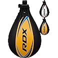 RDX Speed Bag Boxing Ball with Hanging Swivel Set, Genuine Leather Dodge Striking Mount Kit Heavy Duty, MMA Muay Thai Punching Fitness Workout Kicking Martial Arts Training