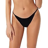 FEELITS Women's Silk Satin Panties, 100% Mulberry Silk Underwear, Breathable Sexy Satin String Bikini Panties for Women