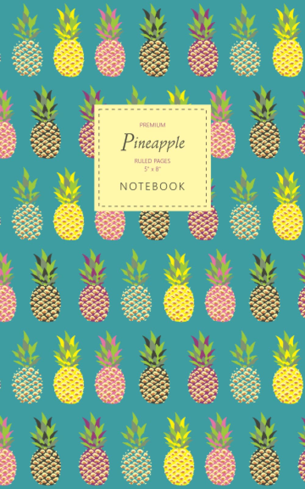 Pineapple Notebook - Ruled Pages - 5x8 - Premium: (Sea Green Edition) Fun notebook 96 ruled/lined pages (5x8 inches / 12.7x20.3cm / Junior Legal Pad / Nearly A5)