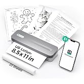 CamScanner P1 Pro Portable Inkless Printer, 300 DPI Wireless Thermal Printing for iPhone Android Laptop PC, Print US Letter Documents Receipts Anywhere, for Travel Remote Work Home Office School, Grey