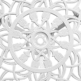 Yaheetech 3 Piece Patio Bistro Set White Aluminum Table 2 Chairs Rose Vine view 8