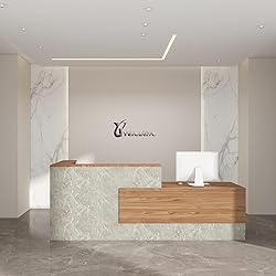 YTElantivo L-Shaped Reception Desk with Counter and