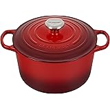 Le Creuset Enameled Cast Iron Signature Deep Round Oven, 5.25qt., Cerise