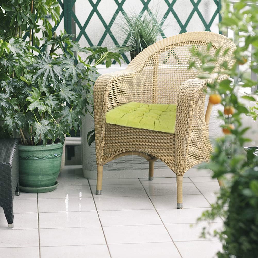 Tiita Floor Cushions Pillows 22 x 22 Inch Outdoor Square Chair Pads for Dining Room Office Living Room Sitting Patio Garden Set of 2, Green: Home & Kitchen