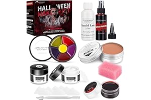 COKOHAPPY Halloween SFX Makeup Kit - 3 Ways Create Special Effect Stage THEATRICAL MAKEUP KIT for professional Body & Face Paint