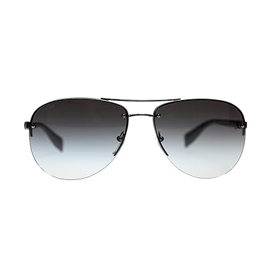Prada GunmetalGrey Rectangular Sunglasses PS56MS Egypt Ubuy