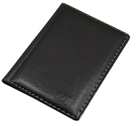 Elegantes Ausweisetui/Ausweishülle/Kreditkartenetui mit Kontrastnaht 4 Fächer MJ-Design-Germany Made in EU Designs (Design 1 