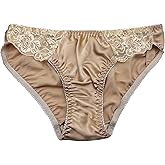 Farlenoyar Silk Panties for Women Lace Sexy Cheeky Classic Underwear Lightweight,Smooth Briefs Casual Wear