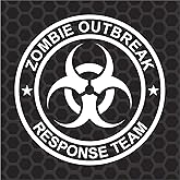 Sunset Graphics & Decals Zombie Outbreak Response Team Decal Vinyl Car Sticker | Cars Trucks Notebook Computer Laptop | White | 5.5 inches | SGD000117