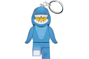 IQ LEGO Minifigures Large 3 Inch Tall Figure Keychain Light - Shark Suit Guy (KE155H)