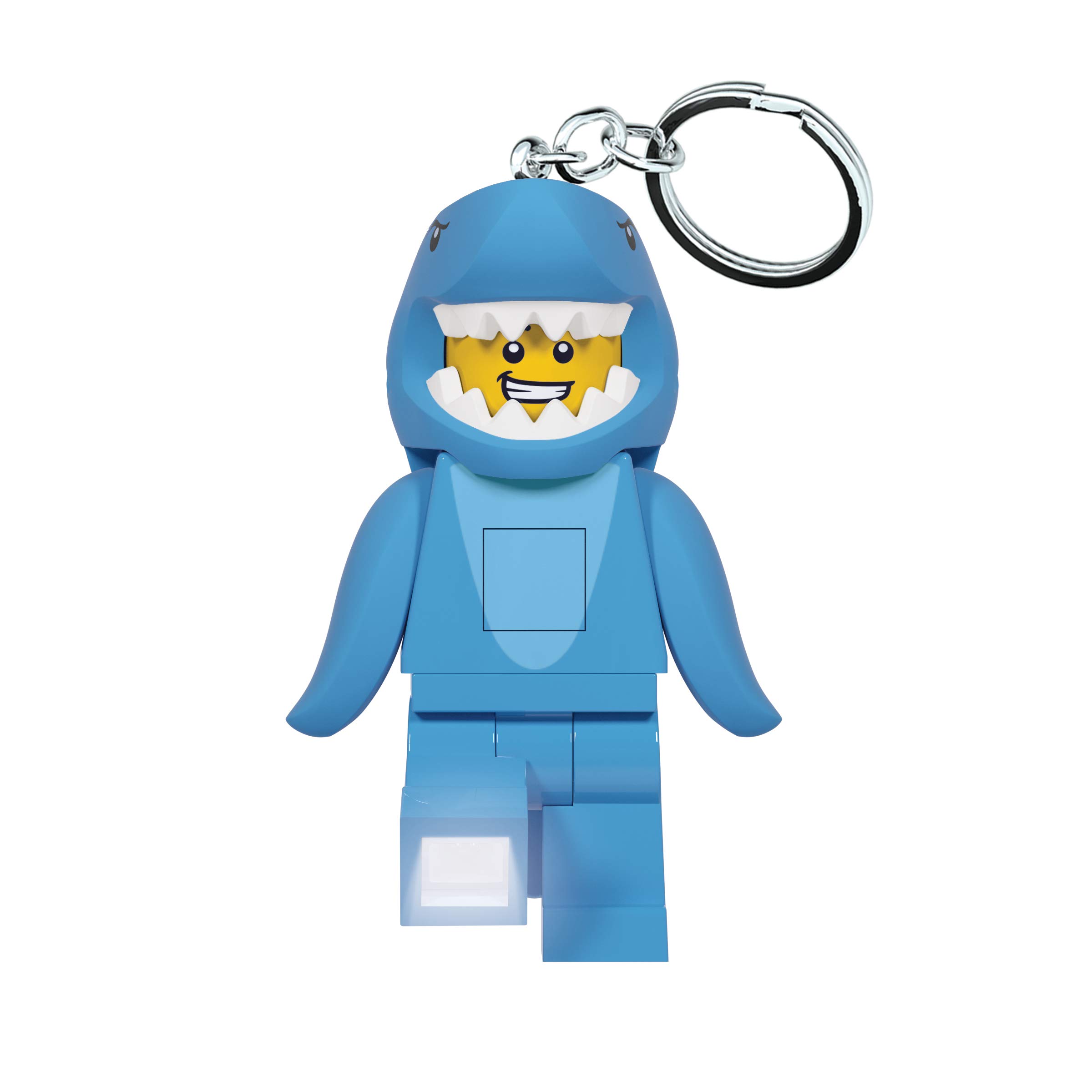 LEGO Minifigures Keychain Light - Shark Suit Guy, 3" Posable Flashlight | Fun Gift for Kids & LEGO Fans
