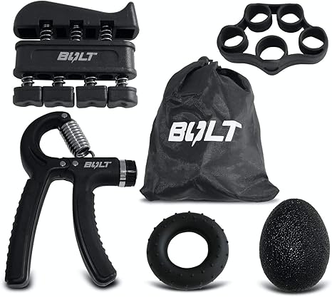 Bolt Fitness - Kit de fortalecimiento de agarre de mano, 5 unidades de entrenamiento de antebrazo para atletas y músicos: Amazon.es: Deportes y aire libre