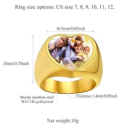 FindChic Customized Signet Photo Rings