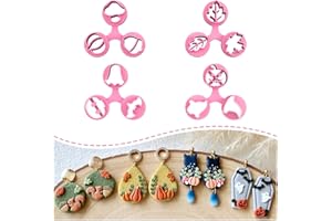 Keoker Mini Polymer Clay Cutters Halloween - Mini Fall Clay Cutters for Earrings Making, Maple Leaf Autumn Clay Earrings Cutters, Clay Cutters for Polymer Clay Jewelry