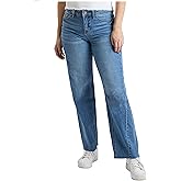 Royalty for Me Womens Royalty for Me Women's High Rise Wide Leg Jeans with Angled Seam