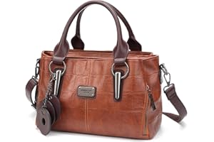 mcuvaec Handbags and Purses for women Vegan Leather Tote Bag for Women Satchel Shoulder Bags Travel Purse with Compartments