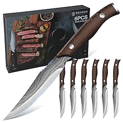 Dragon Creek Steak Knives Set of 6, High-Carbon