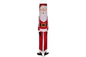 In the Breeze 5024 Buddy Windsock-Hanging Christmas Decoration, 60 Inches, 60" Santa Claus