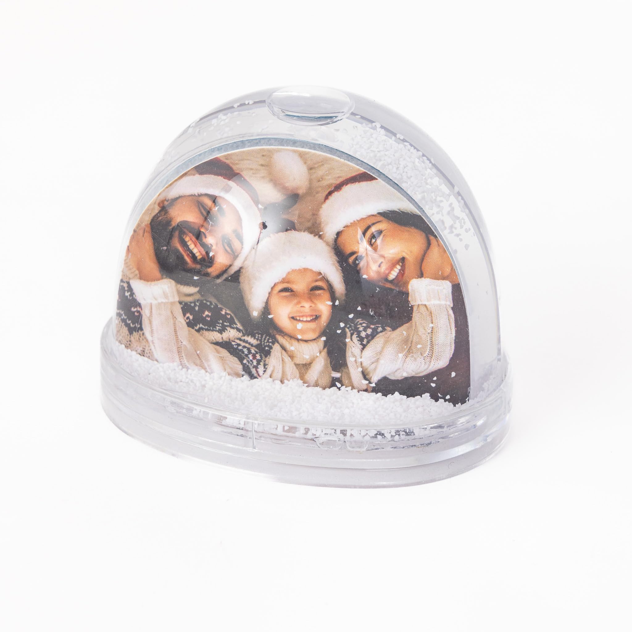 evelay Snow Globe Shaker 6 x Personalised Christmas Insert Add Your Own Photo Double Sided Xmas Gift Tabletop Display (Pack 6)