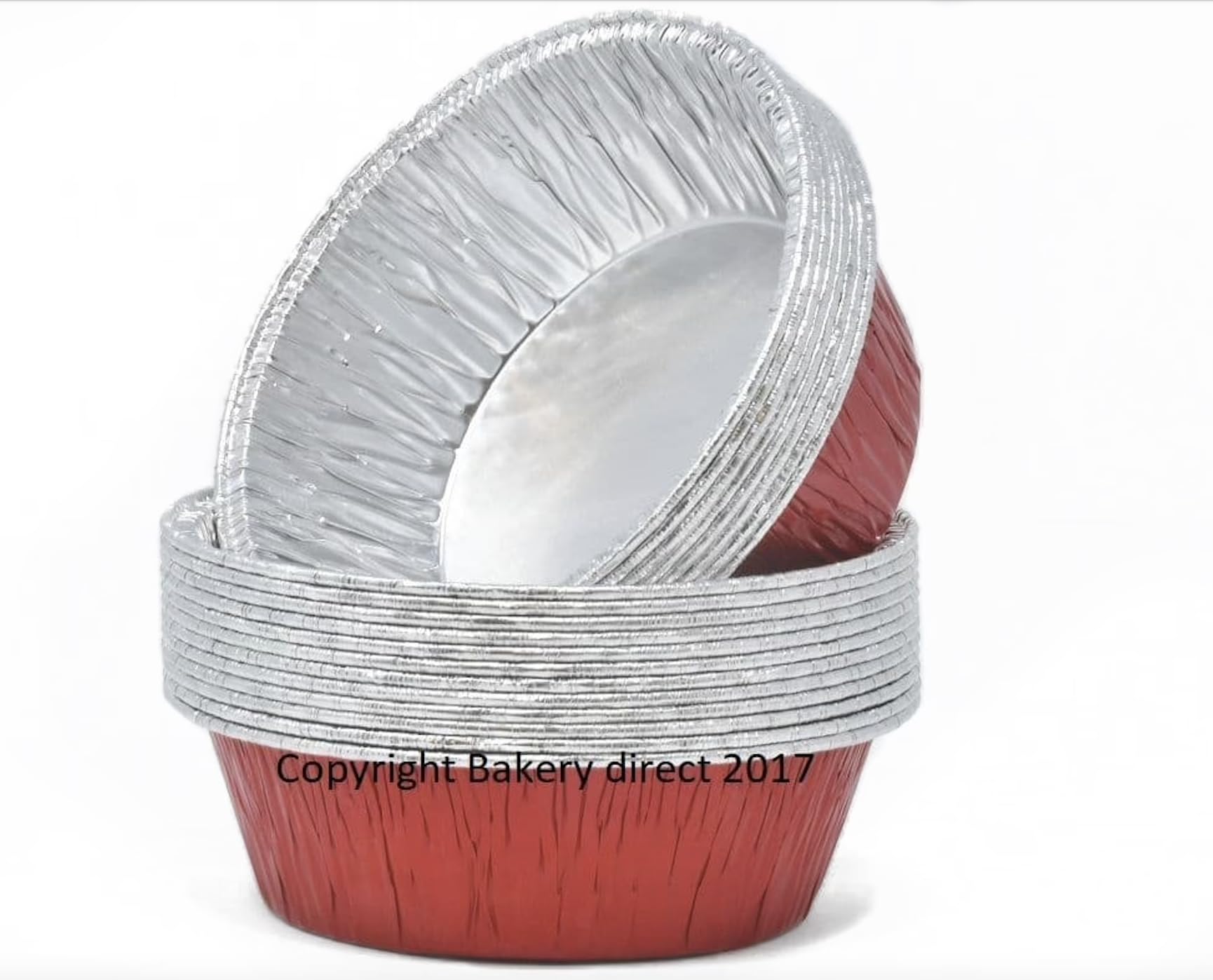 Bakery Direct 130 Round Aluminium foil Pie foils/Dishes in 5 Colours! (red)