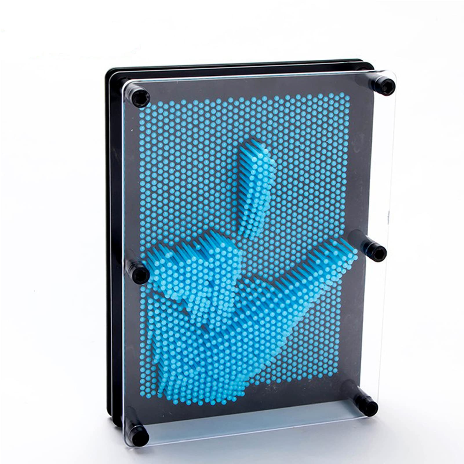 Photo 1 of 3D Pin Art Sensory Toy Needles Intellectual Fun Toy Plastic Pin Art Palm Board Large (LightBlue-6 x 8 Inches)