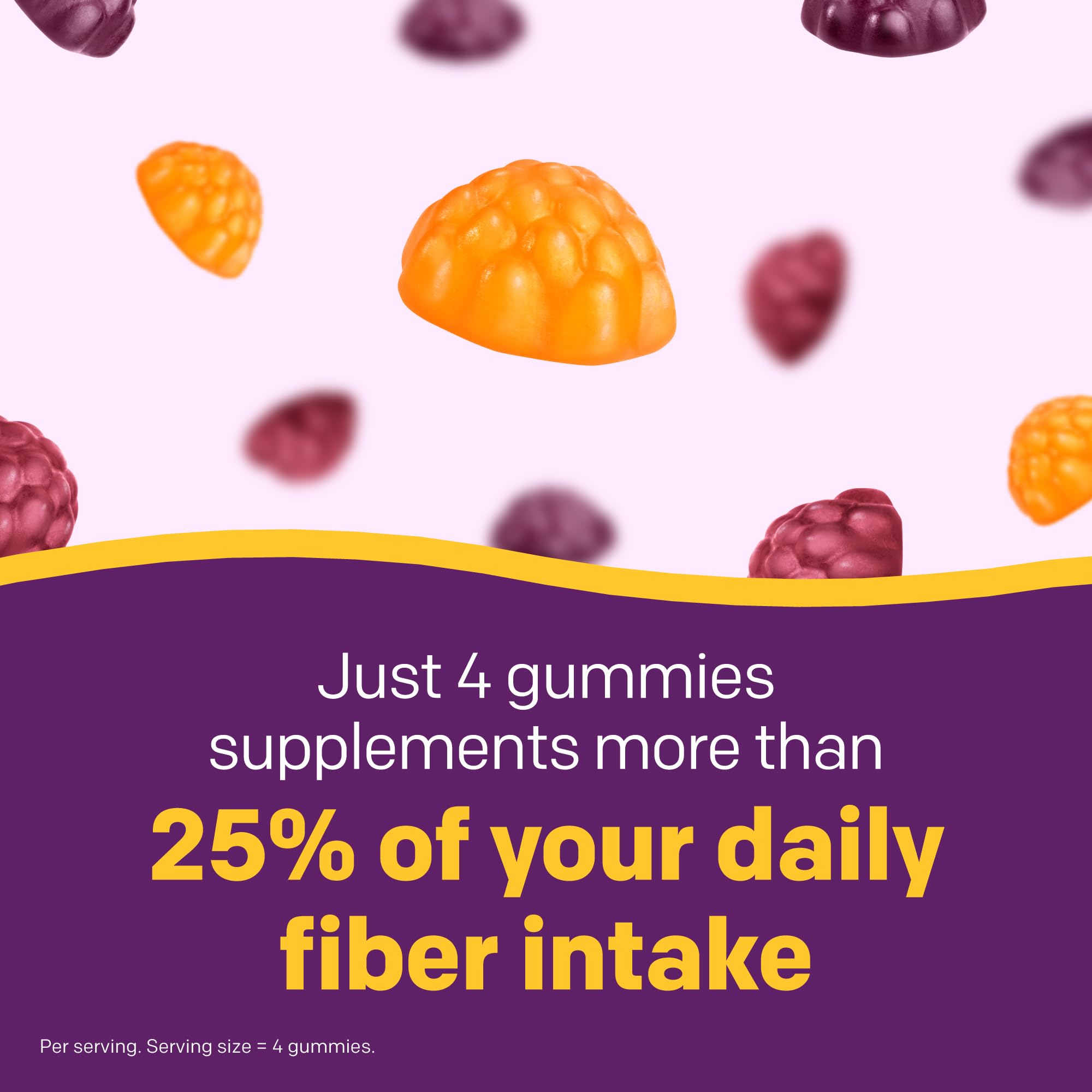 MiraFIBER Gummies from the Makers of MiraLAX, 8g of Daily Fiber Per Serving, Metabolism Support with B Vitamins, Gut Health for Men & Women, Prebiotic Fiber Gummies for Adults, Mixed Fruit Flavor 72Ct
