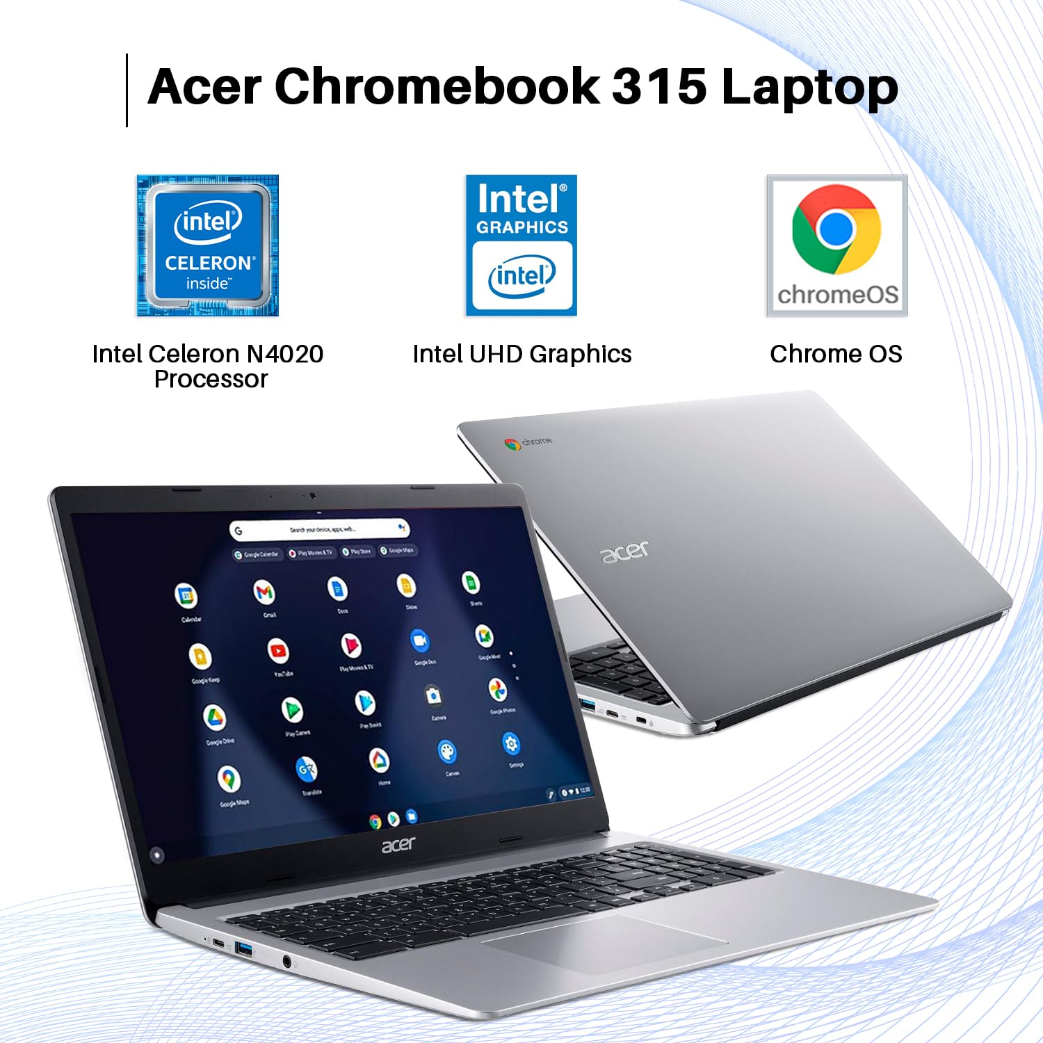 acer 2024 Chromebook 315 Laptop, 15.6