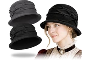 Fleece Flower Cloche Hat for Women – Warm Cancer Headwear Chemo Hat Elegant Ladies Head Coverings for Hair Loss