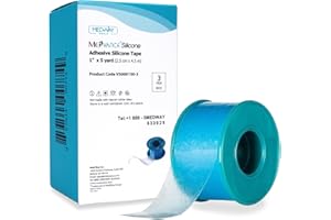 Medvance Soft Silicone Tape with Perforation for Easy Cut Size - 1" Width (3 Pack, 5 Yards)