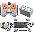 BrickBounty 4-in-1 Train Motor Set Remote Control Kit Technical Parts, MOC Control Function Power Functions for STEM Assembled Building Block