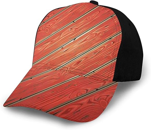 red plain hat