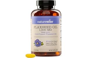 NatureWise Flaxseed Oil 1000 mg, Fish Free Omega 3 with 580 mg ALA, Dietary Supplement for Immune Health Support - Organic, Cold Pressed, Non-GMO - 120 Softgels[120-Day Supply]