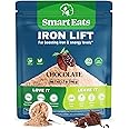 Smart Eats - High Iron Drink & Smoothie Powder with Protein, Vitamins, Fiber, Antioxidants | Support Energy, Hair, Brain, Blood | Gentle, Non-Constipating | Vegan, Keto | Chocolate Flavor | 30 Scoops