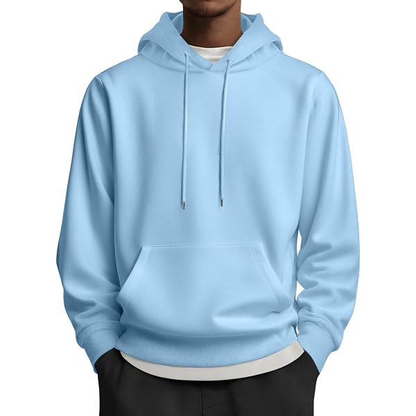 LAIWANG Men's Color Block Full Zip Fleece Hoodie - Lightweight Slim Fit Sweatshirt With YKK Zipper - View #5