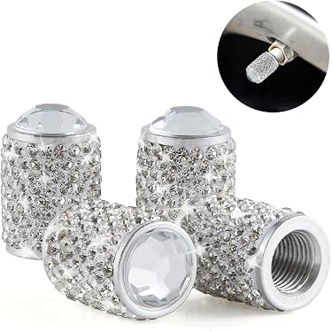 CCP Chrome Impaler Spike Tire Valve Stem Caps – 4 Pack, Universal Fit Car Truck SUV